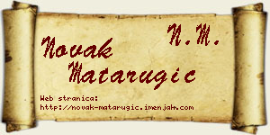 Novak Matarugić vizit kartica